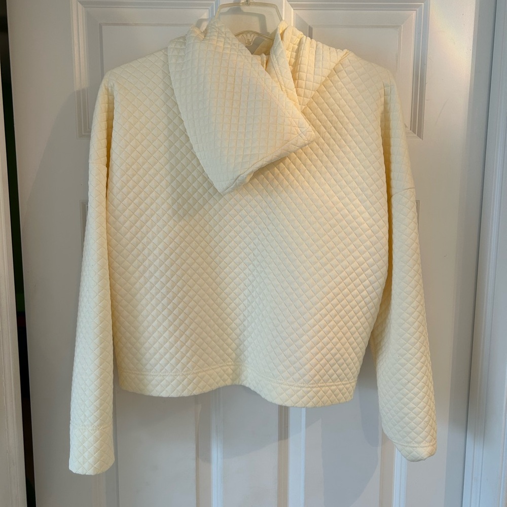 COZY Elegant Cream Female HOODIE Yoga or Workout - Picture 3 of 5